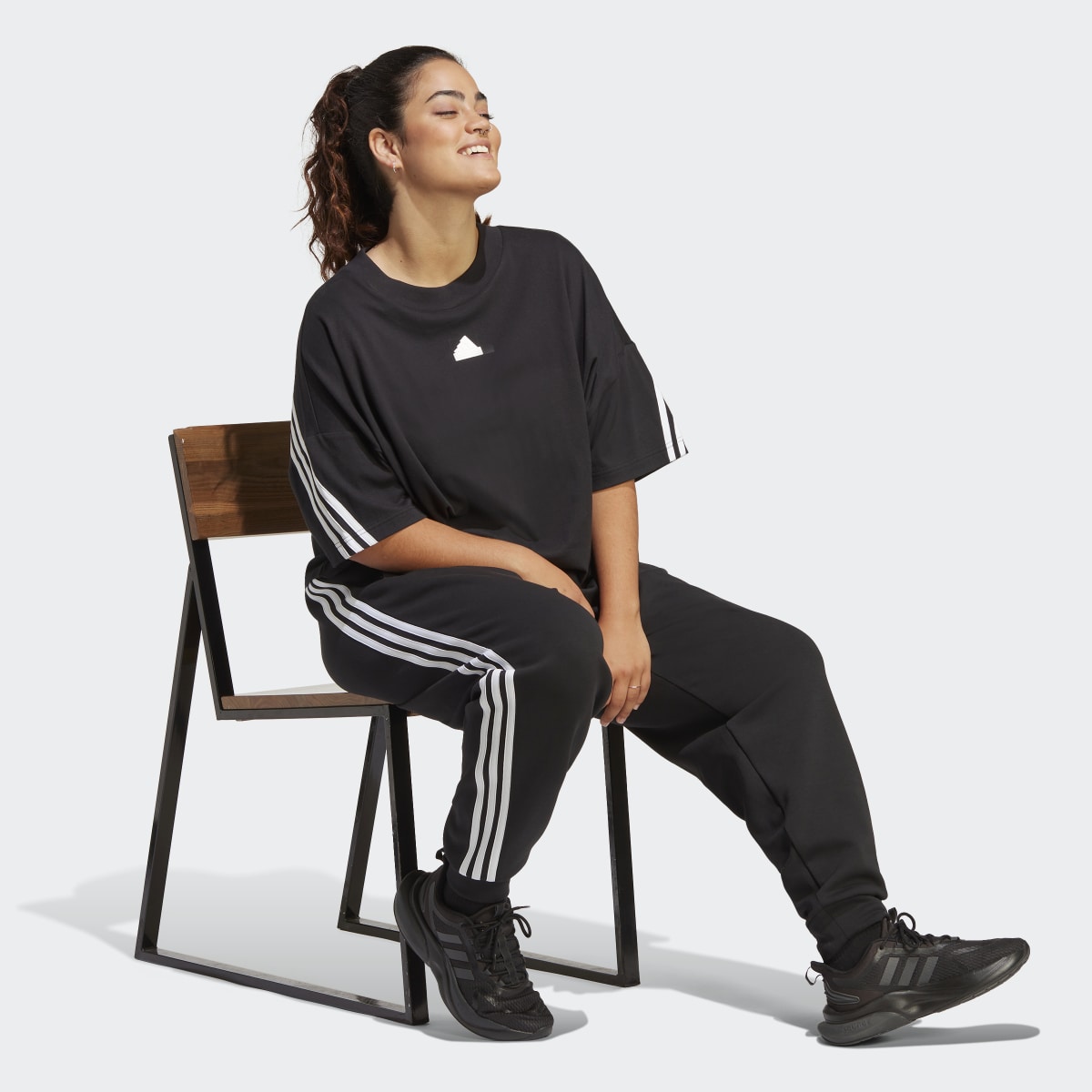 Adidas Future Icons 3-Stripes T-Shirt (Plus Size). 4