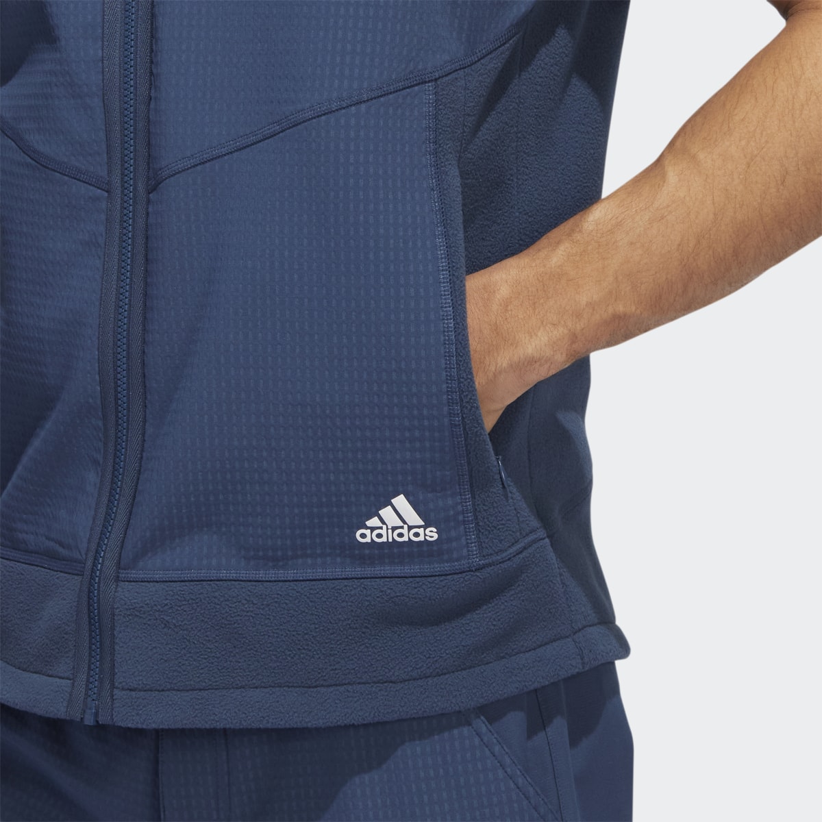 Adidas Veste sans manches à capuche zippée Statement. 8
