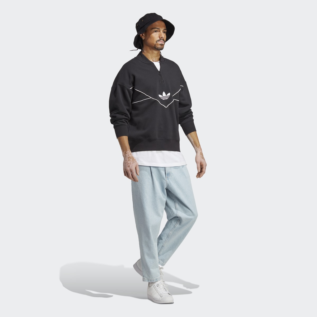 Adidas adicolor Seasonal Archive Half-Zip Sweatshirt. 4