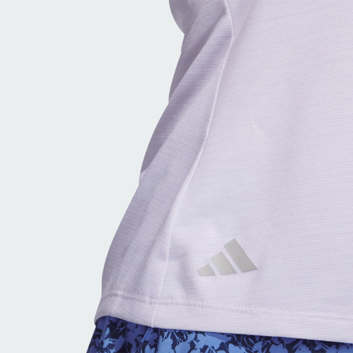 Adidas Essentials Heathered Mock-Neck Sleeveless Golf Polo Shirt. 8