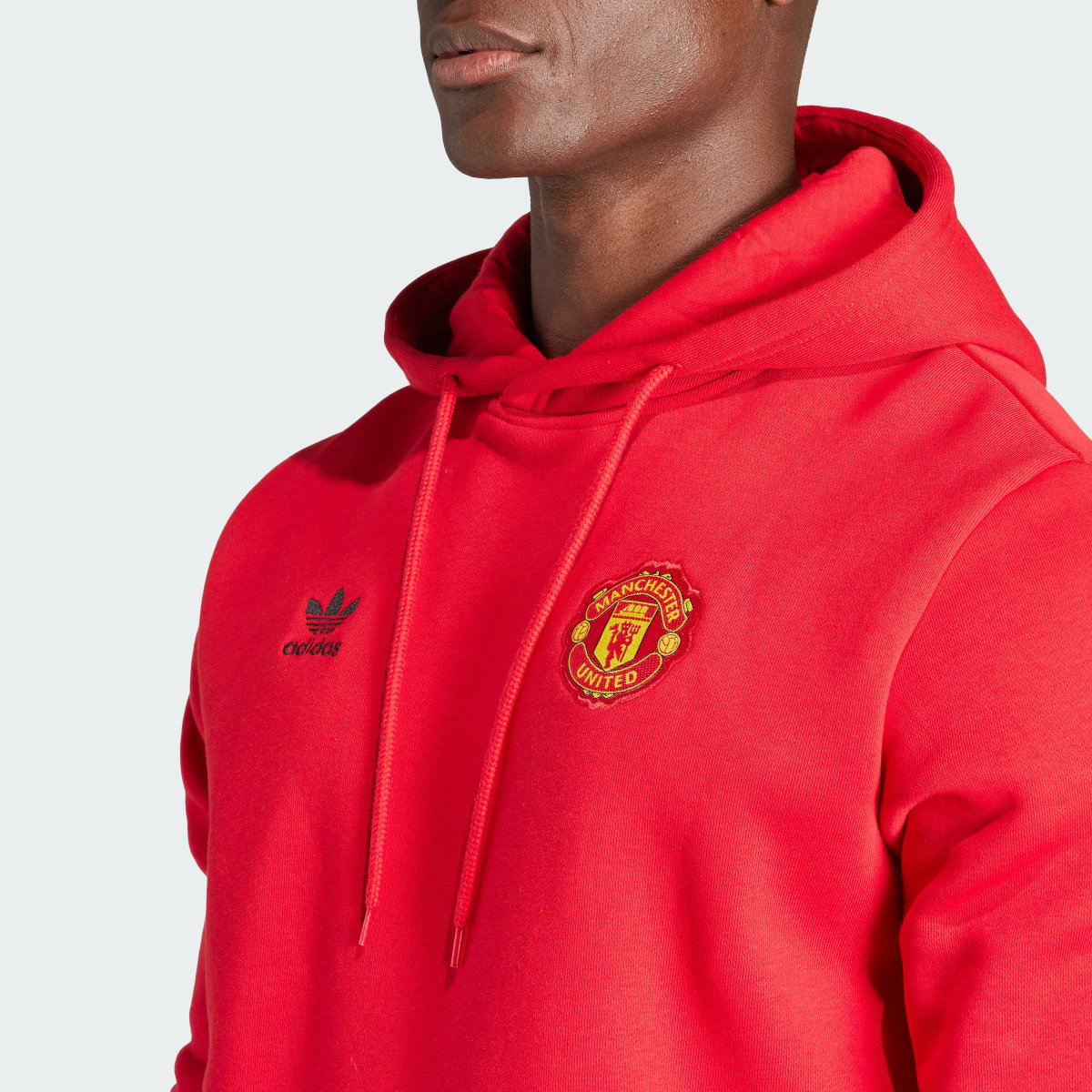 Adidas Camisola com Capuz Trefoil Essentials do Manchester United. 6