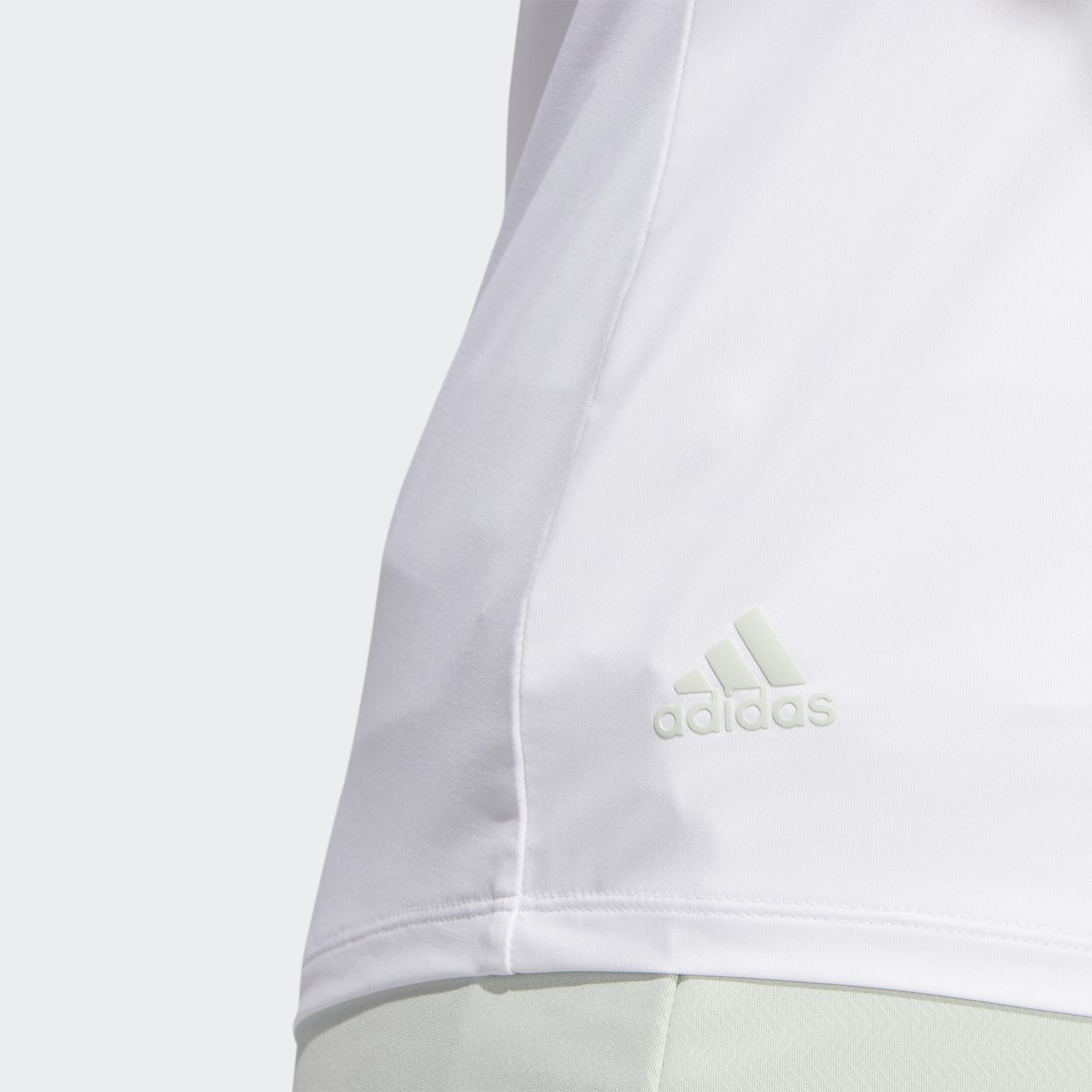 Adidas Herringbone Stripe Sleeveless Polo Shirt. 7