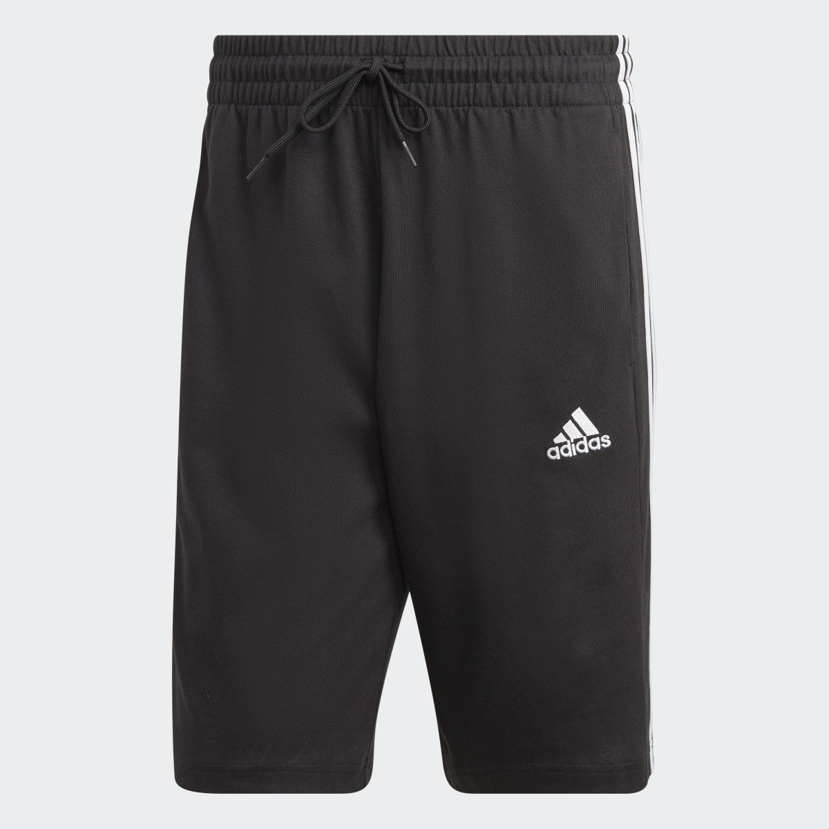 Adidas Essentials Single Jersey 3-Stripes Shorts. 4