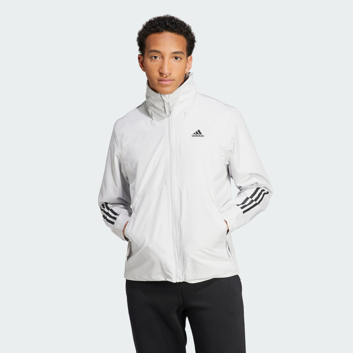 Adidas Men’s BSC 3 Stripes Rain.RDY Jacket New factory