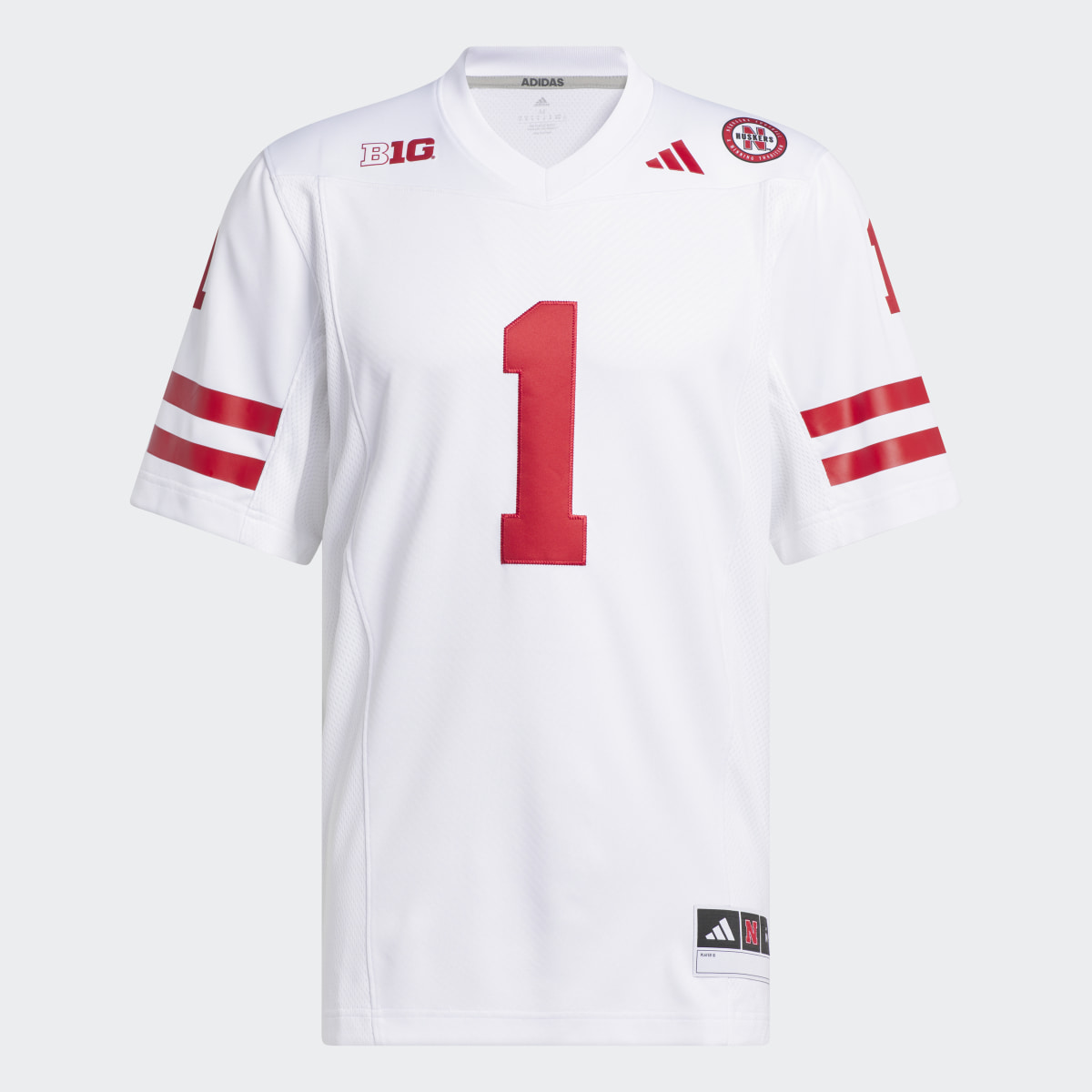 Adidas Nebraska Football Off-Field Away Jersey. 5