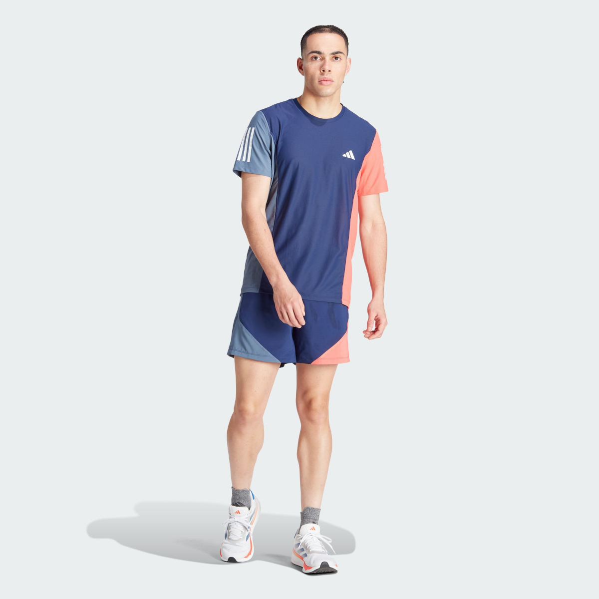 Adidas Own The Run Colorblock Shorts. 6