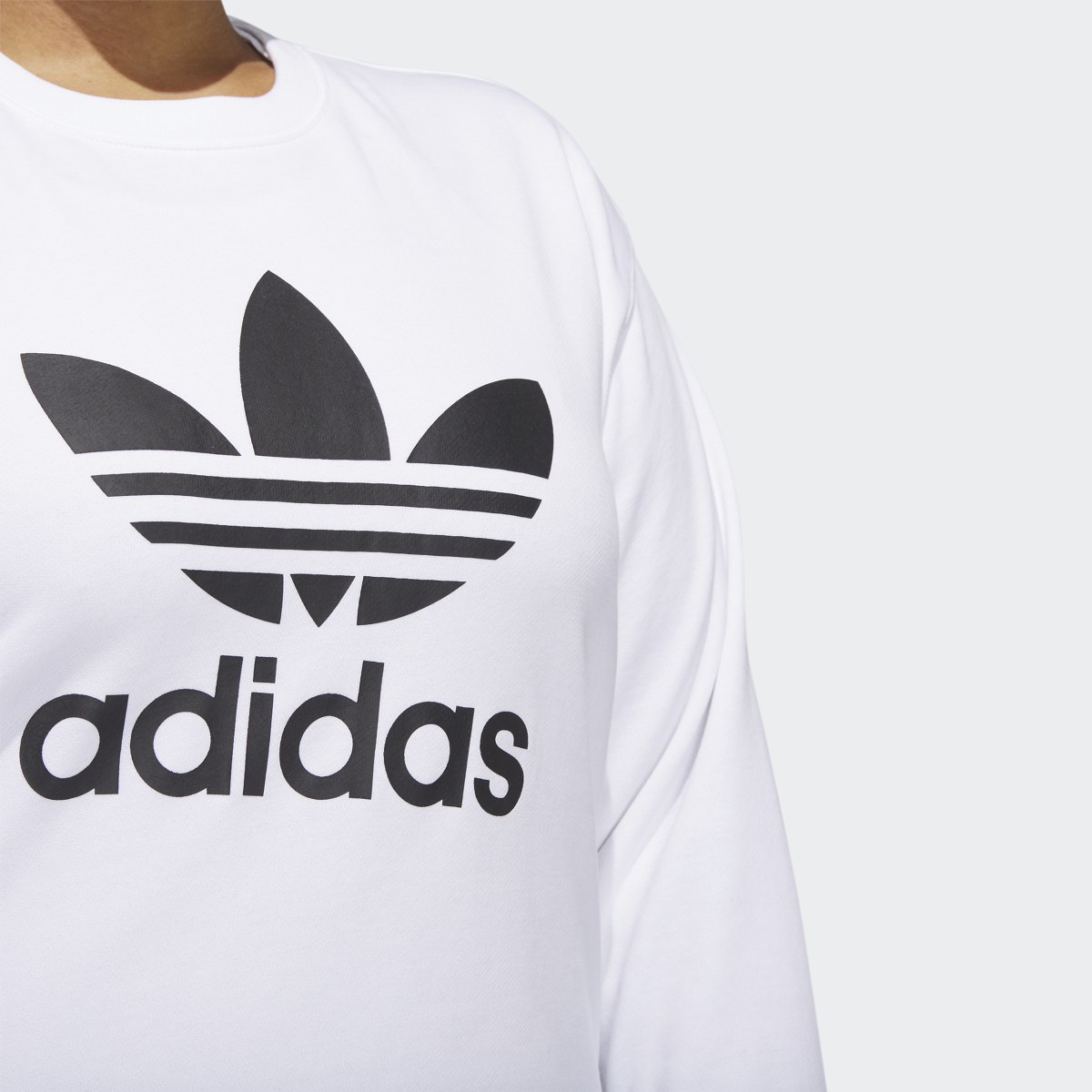 Adidas Adicolor Trefoil Crew Sweatshirt (Plus Size). 6