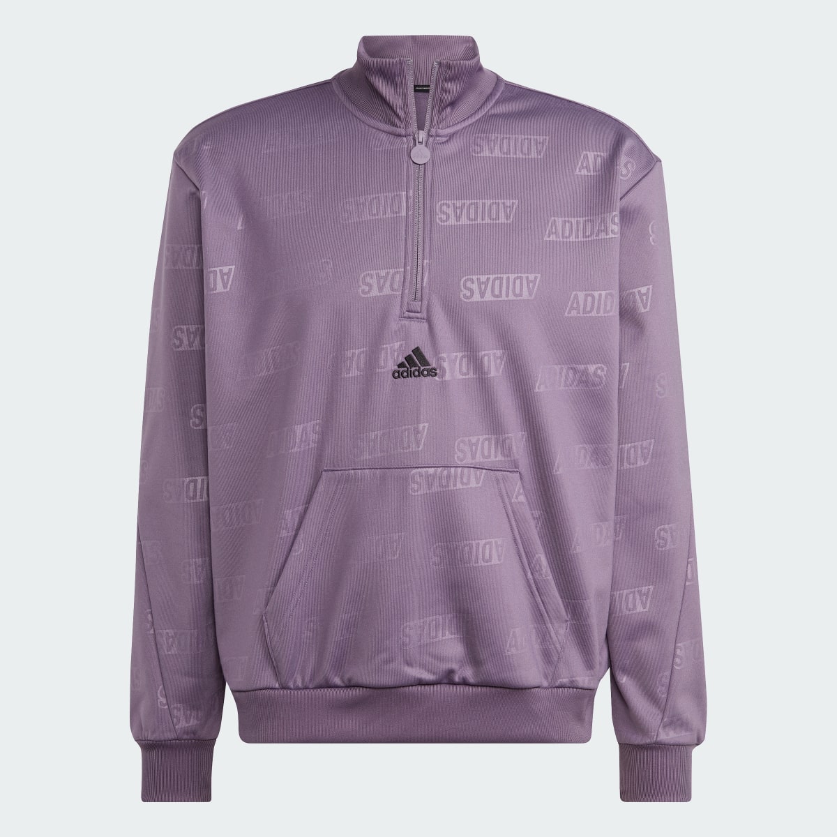 Adidas Embossed Quarter-Zip Sweatshirt. 5