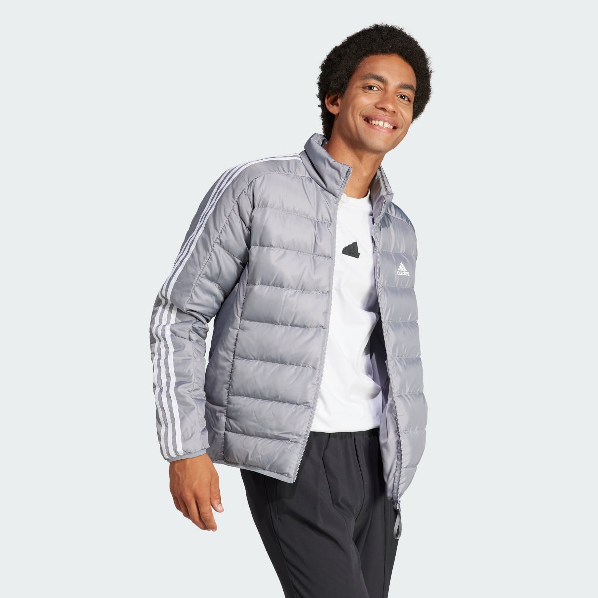 Adidas Essentials 3-Stripes Light Down Jacket. 4