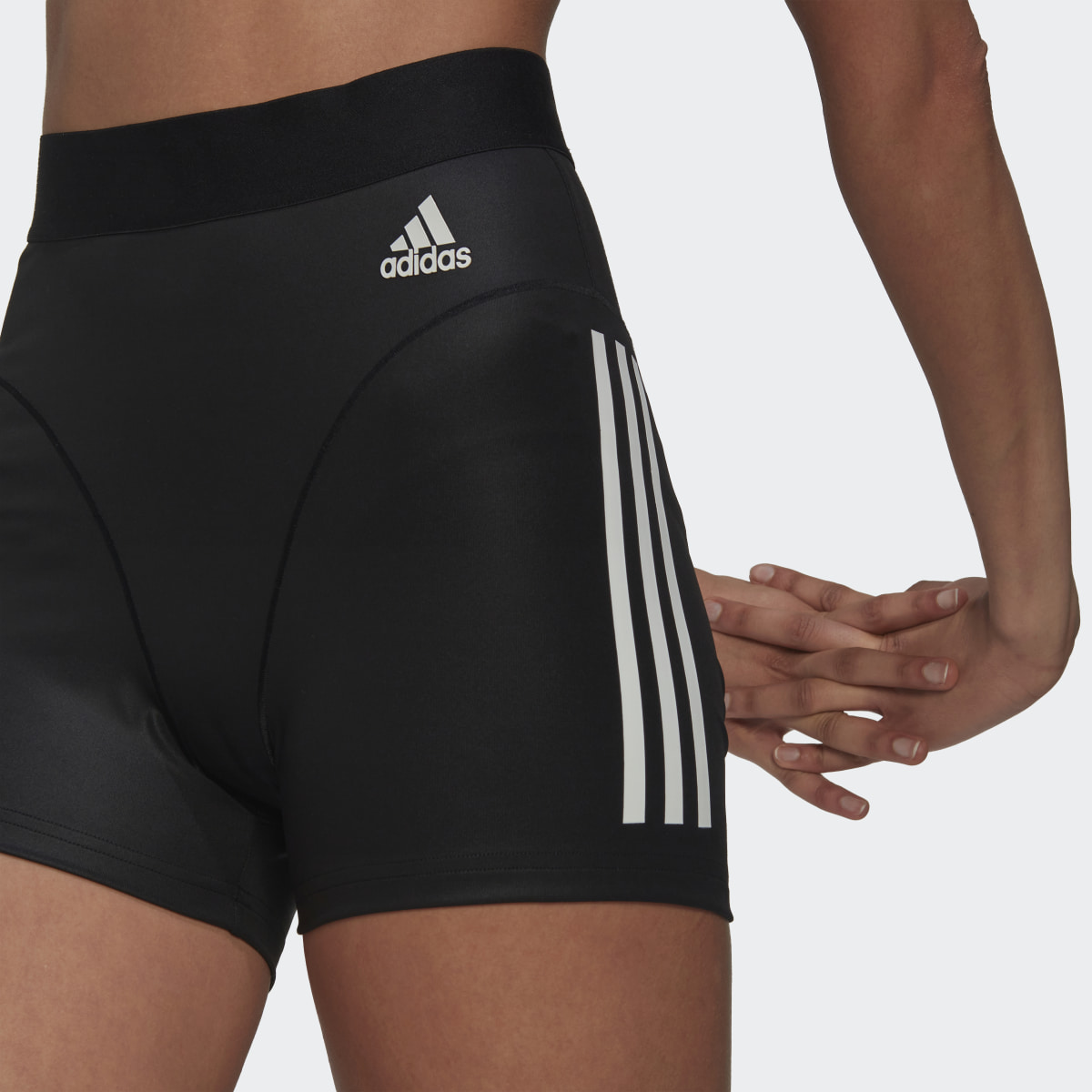 Adidas Hyperglam 3-Streifen kurze Leggings. 7