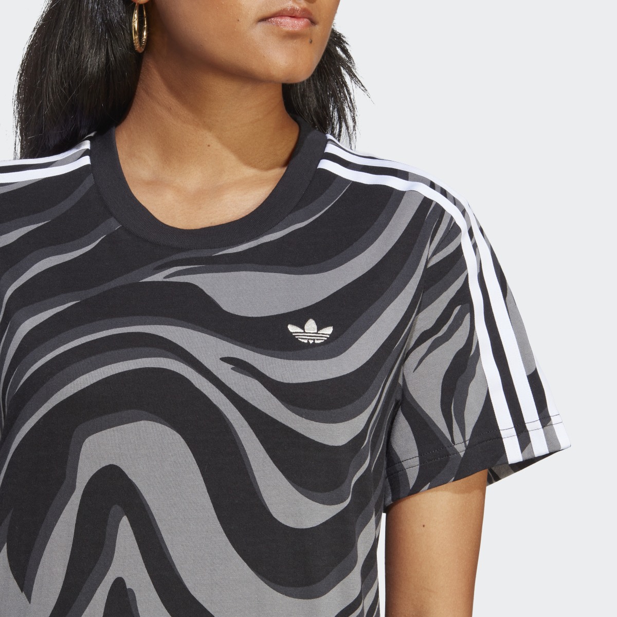 Adidas Abstract Allover Animal Print T-Shirt. 6