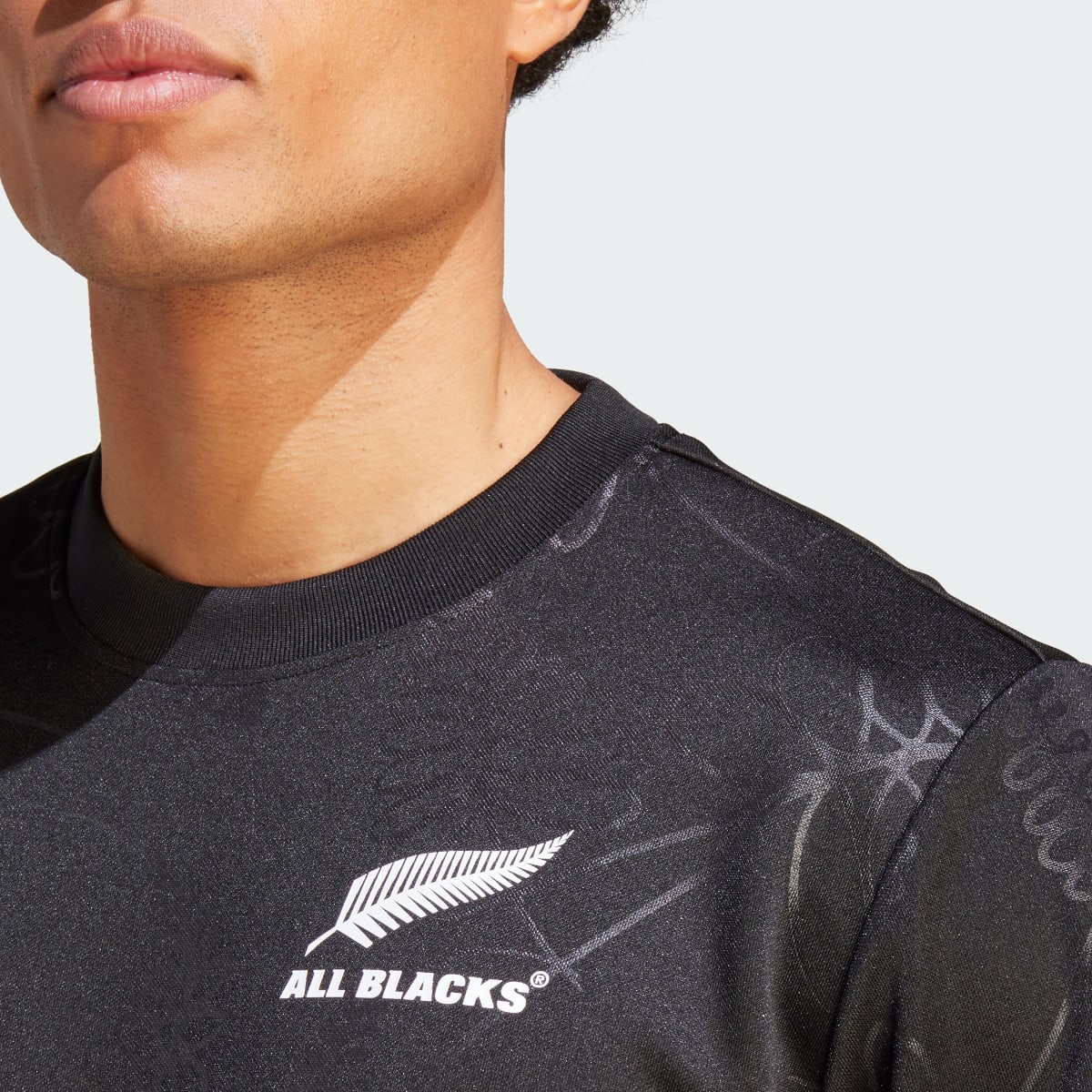 Adidas T-shirt de rugby supporters All Blacks. 7