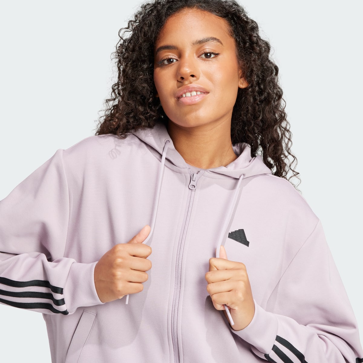 Adidas Future Icons 3-Stripes Full Zip Hoodie. 6