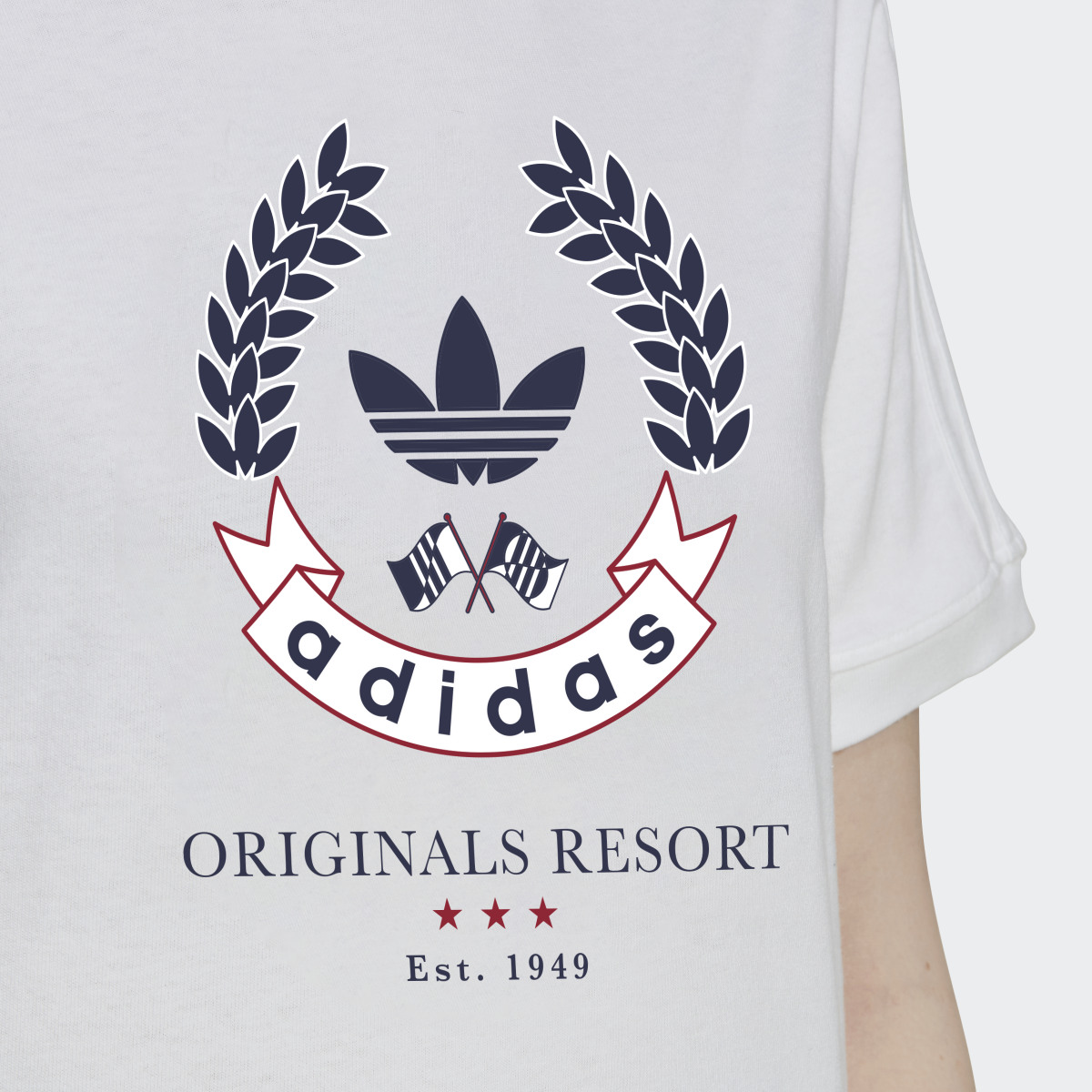 Adidas T-shirt com Emblema. 7