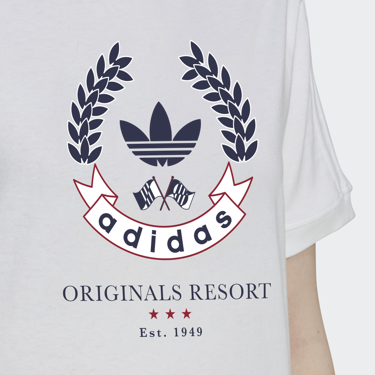 Adidas Tee with Crest Graphic. 7