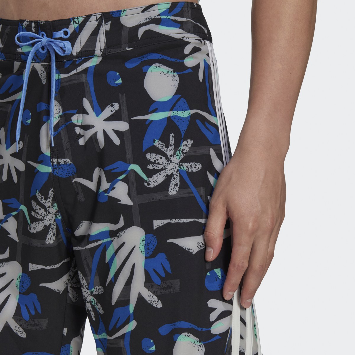 Adidas Seasonal Floral Beach Tech Shorts. 5
