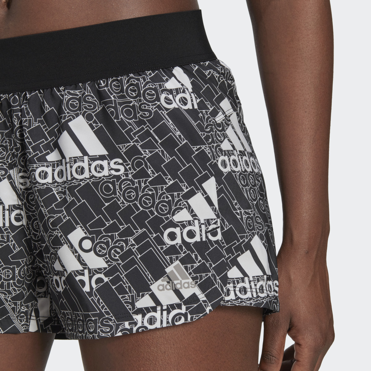 Adidas Made for Training Logo Graphic Pacer Shorts. 6