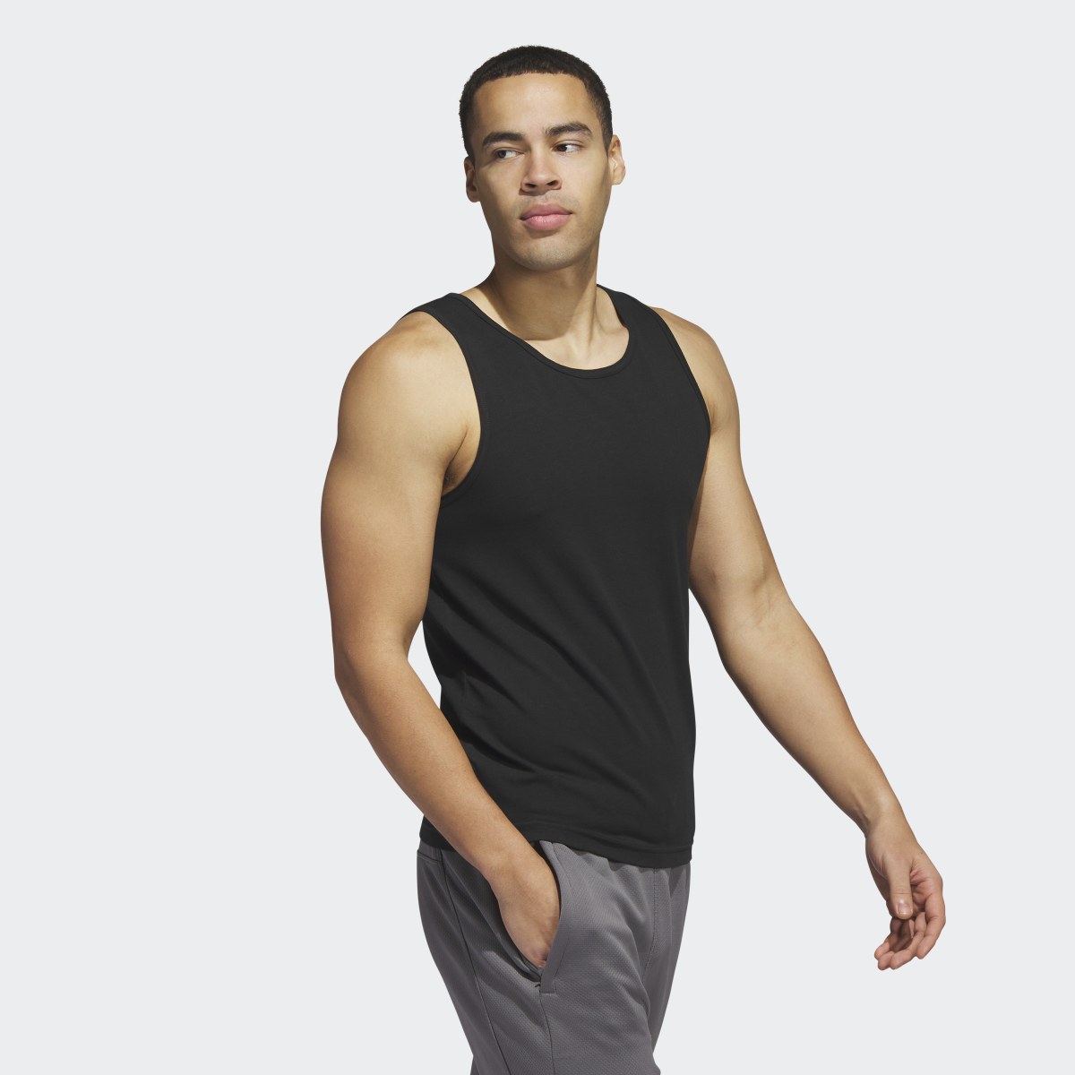 Adidas Stretch Cotton Ribbed Tank Top 2-Pack. 4