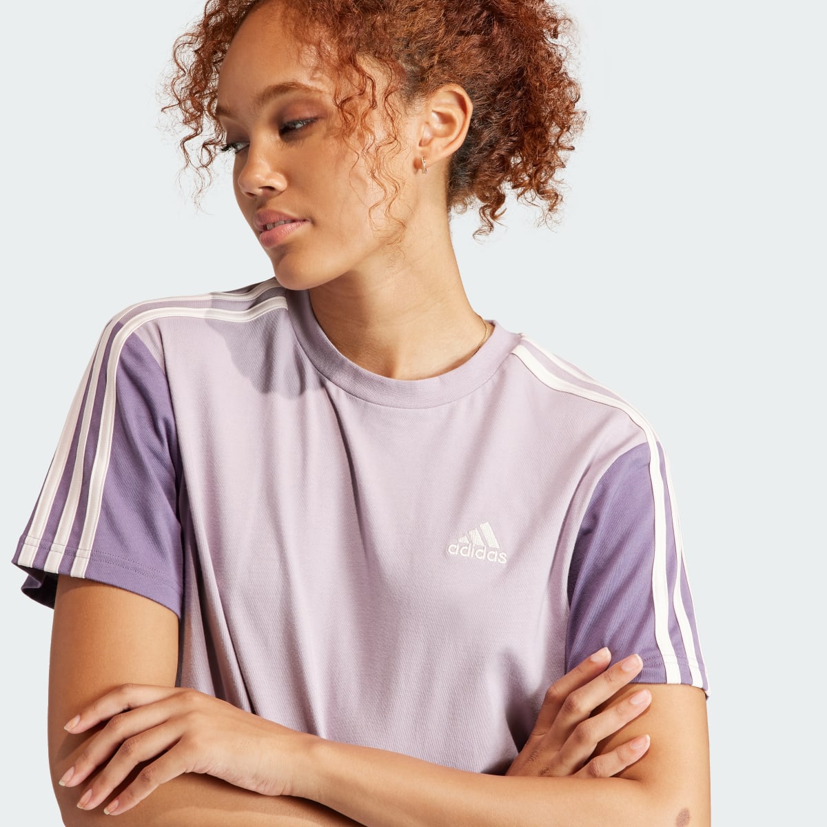 Adidas T-shirt Essentials 3-Stripes Single Jersey Crop. 7