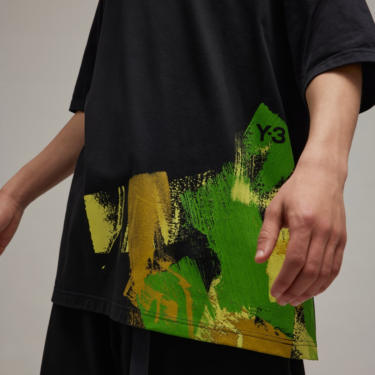 Adidas Y-3 Placed Graphic Short Sleeve Tee. 6