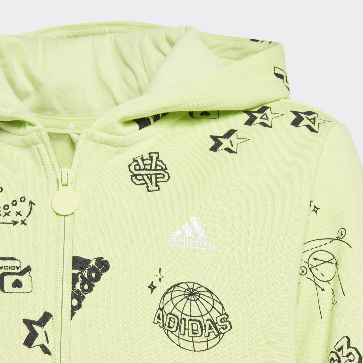 Adidas Hoodie Brand Love Allover Print Full-Zip Junior. 5