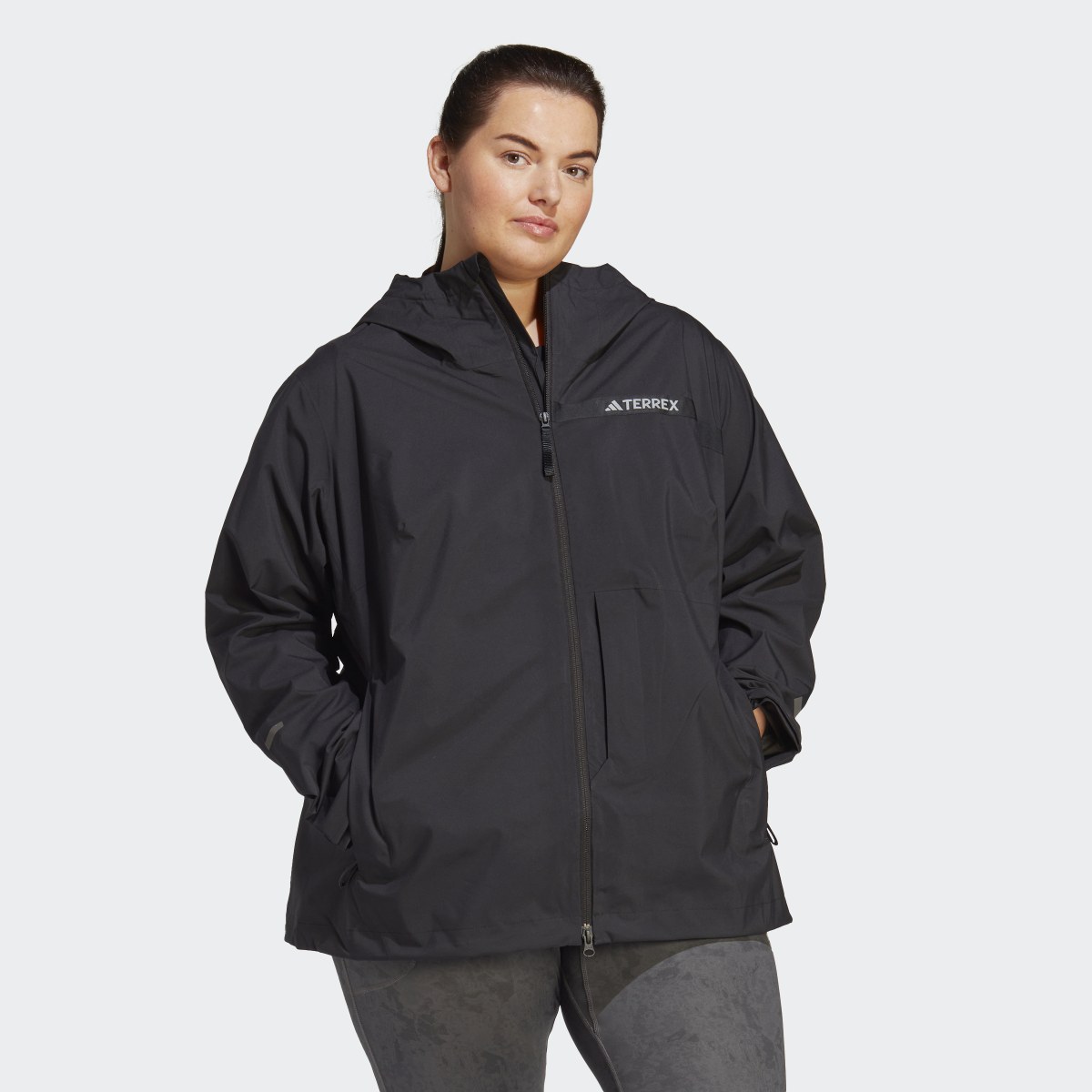 Adidas Terrex Multi RAIN.RDY 2.5-Layer Rain Jacket (Plus Size). 4