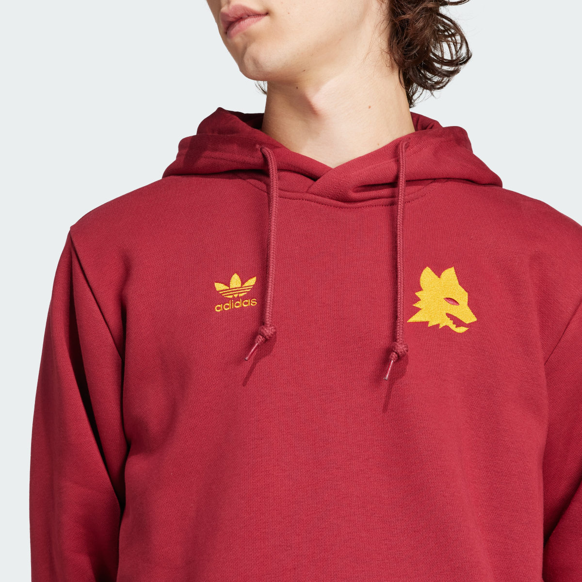 Adidas AS Roma Essentials Trefoil Hoodie. 6