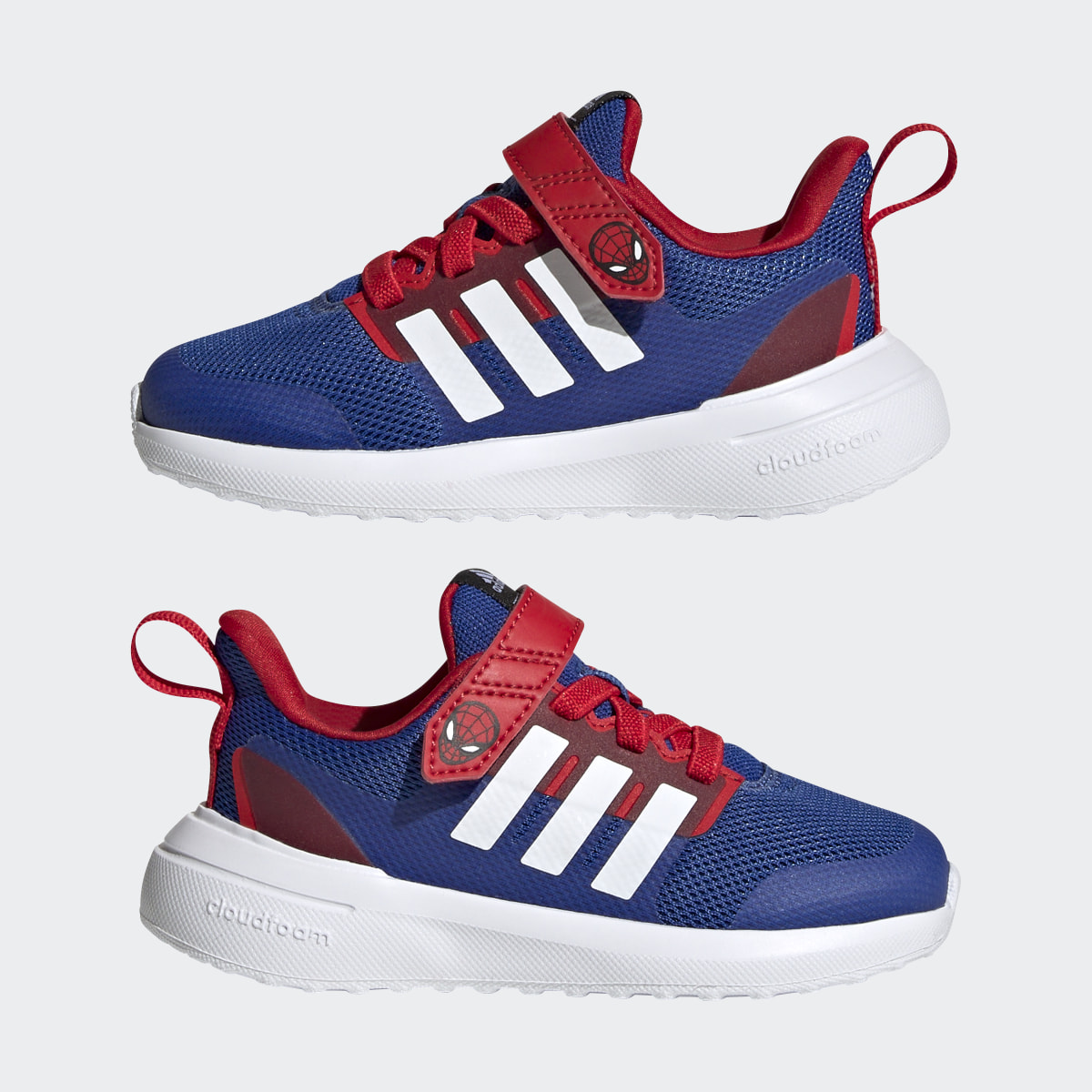 Adidas Chaussure à lacets élastiques et scratch sur le dessus adidas x Marvel FortaRun 2.0 Spider-Man Cloudfoam. 8