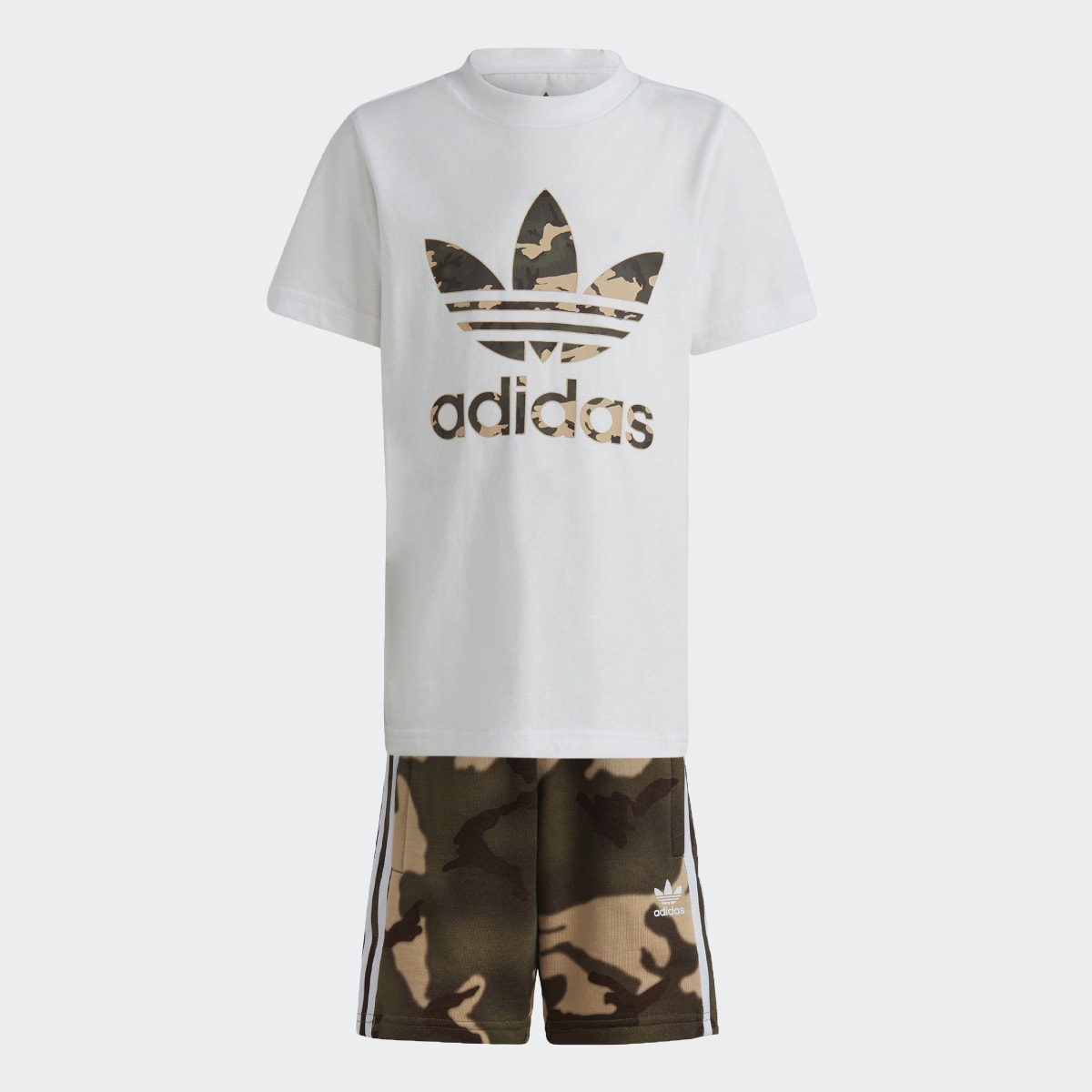 Adidas Camo Shorts and Tee Set. 4