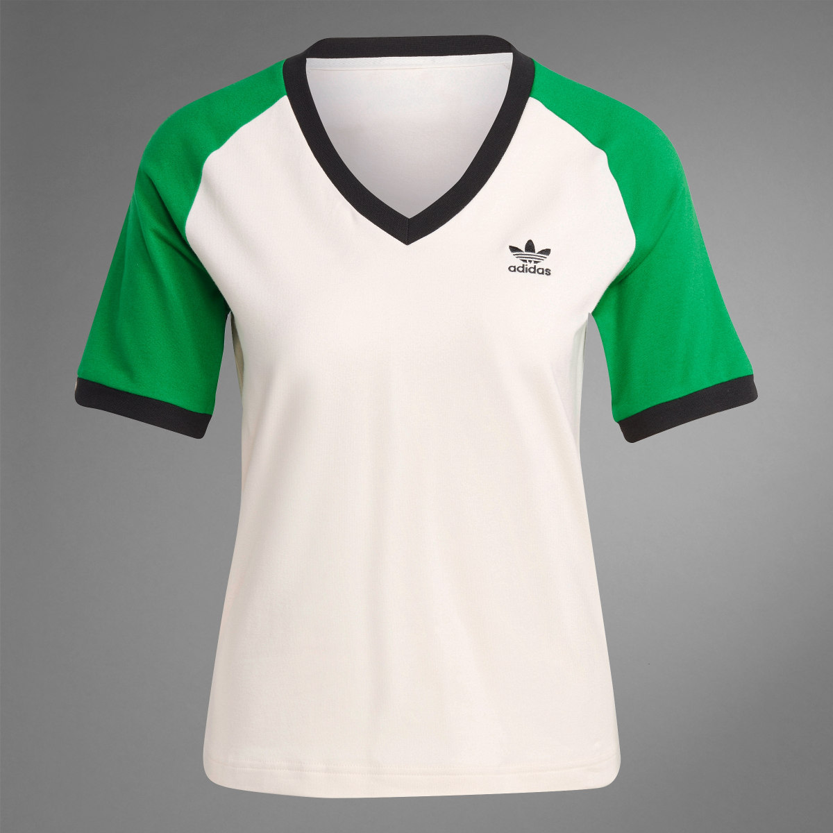 Adidas T-shirt de Gola em V Adicolor 70s. 10