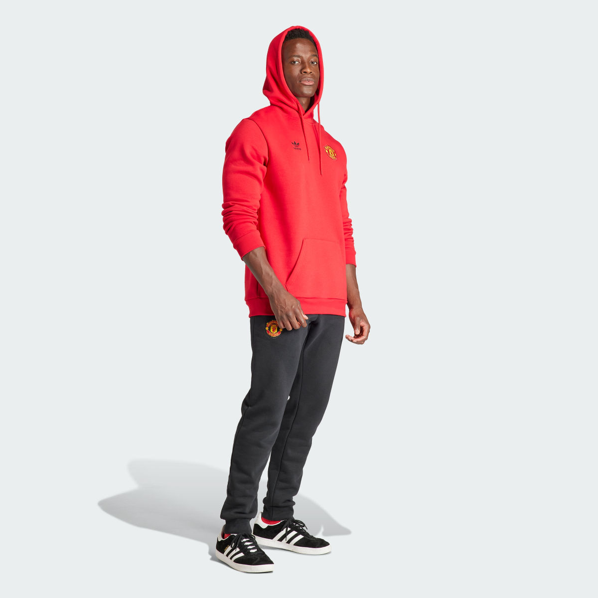 Adidas Sudadera con capucha Essentials Trefoil Manchester United. 4