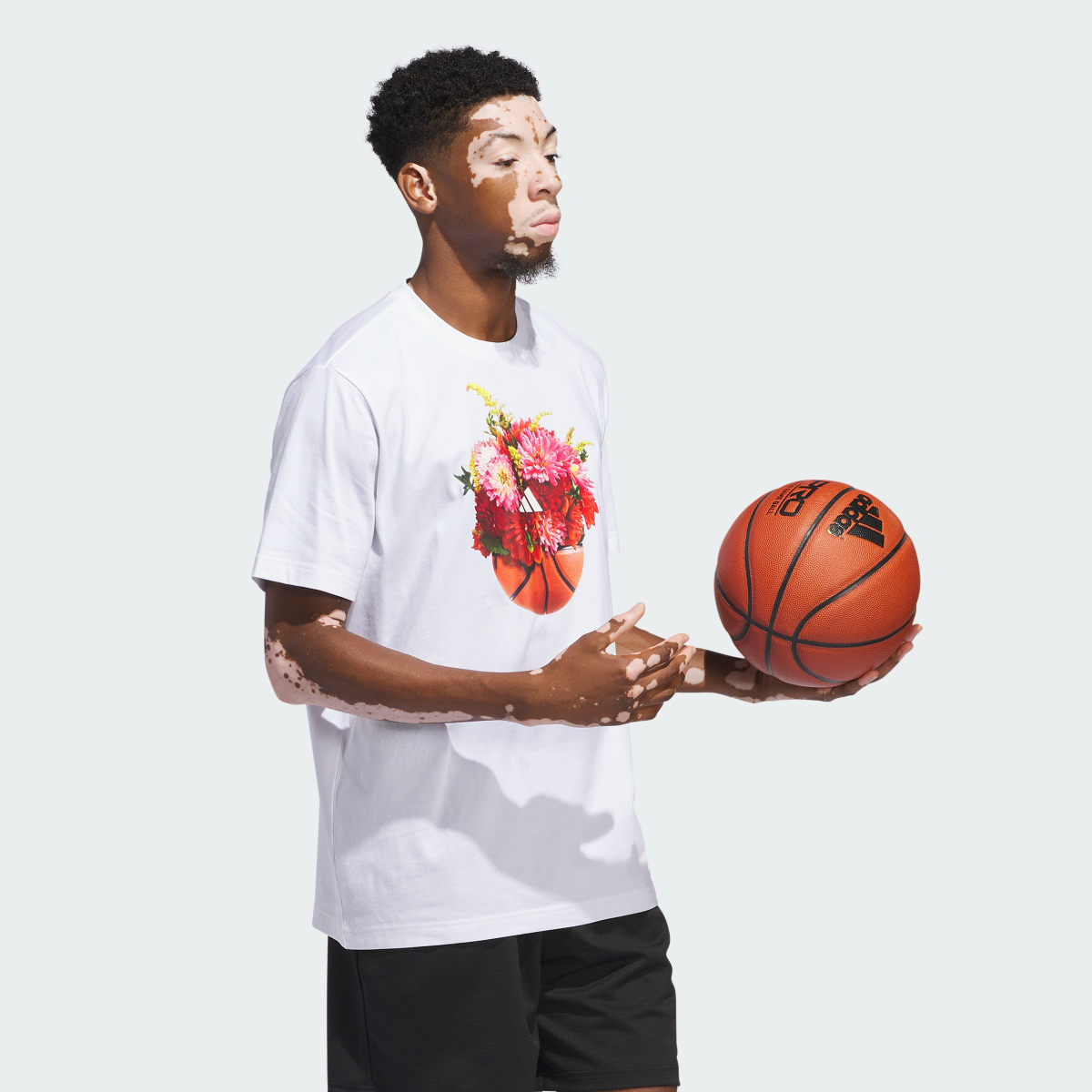 Adidas Floral Hoops Graphic Tee. 4