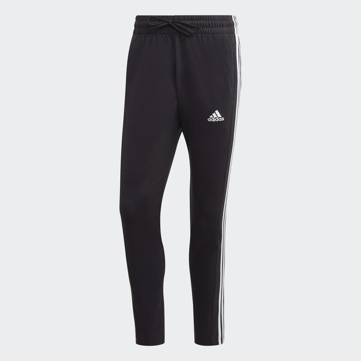 Adidas Pants Essentials 3 Franjas Tejido Jersey Dobladillo Abierto. 4