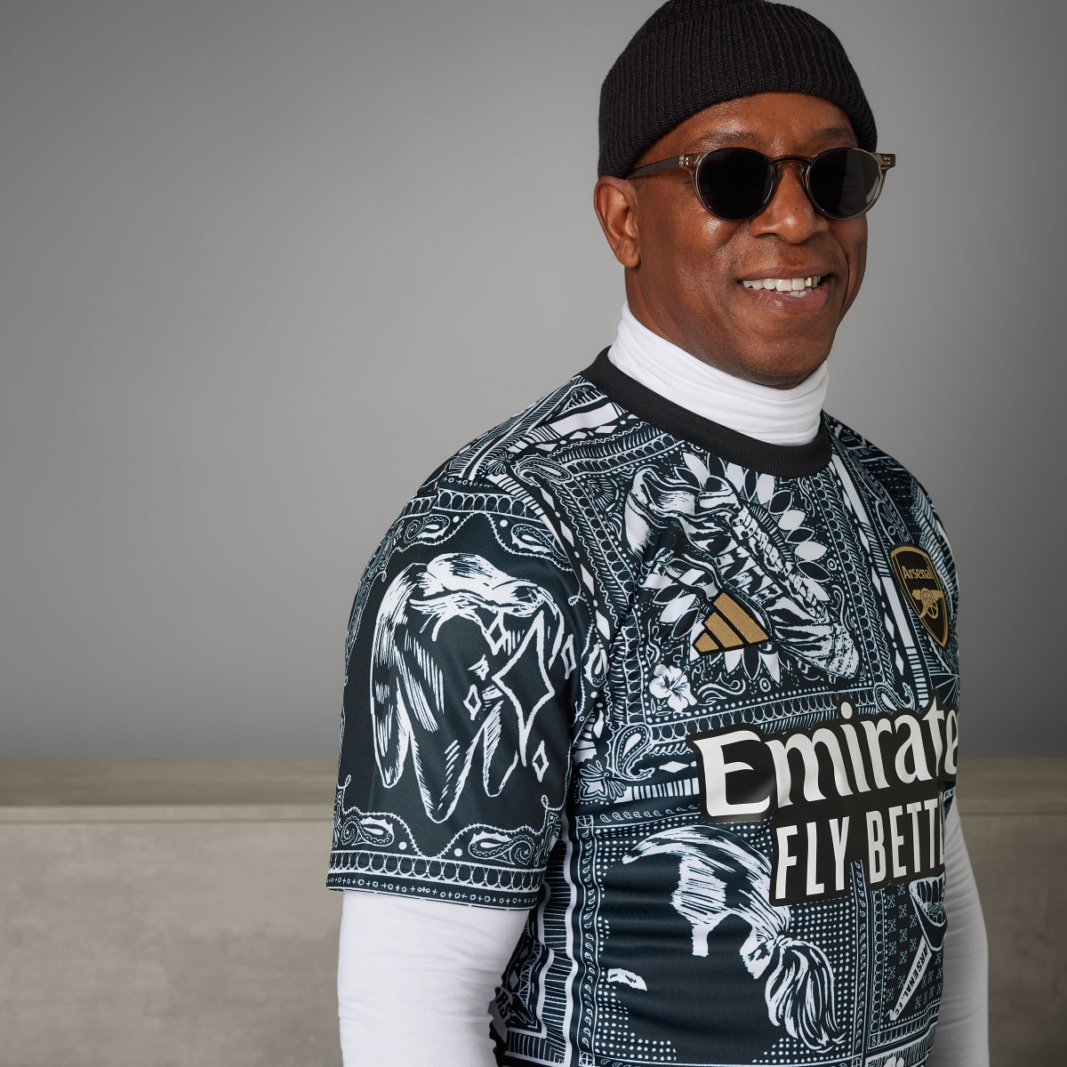 Adidas Camisola de Aquecimento Ian Wright do Arsenal. 5