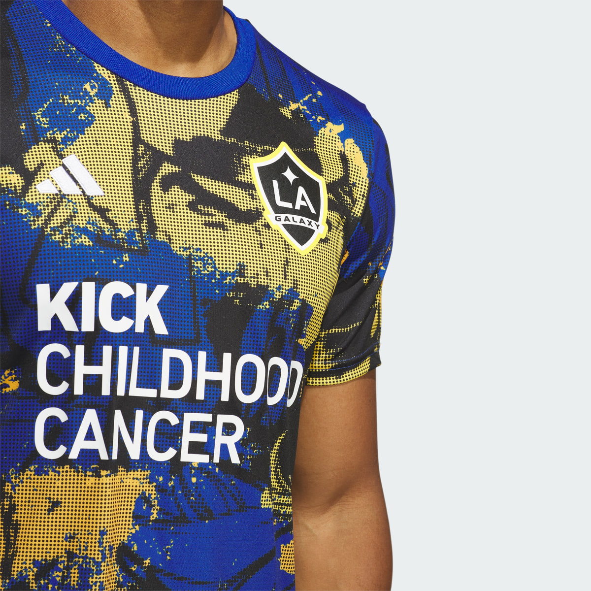 Adidas Los Angeles Galaxy Marvel MLS Kick Childhood Cancer Pre-Match Jersey. 7