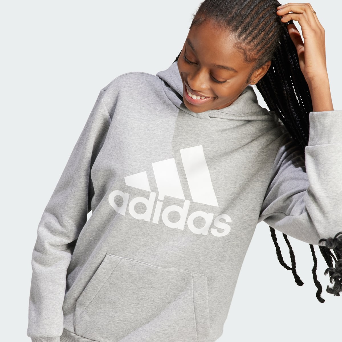 Adidas Essentials Logo Boyfriend Fleece Hoodie. 6