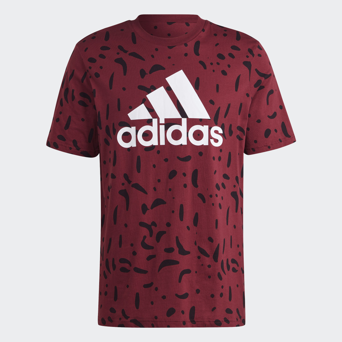 Adidas Playera Essentials Single Jersey Big Logo Allover Print. 5