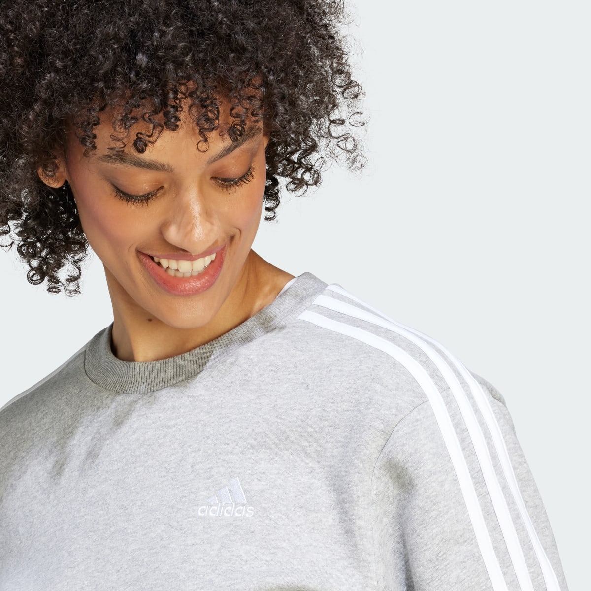 Adidas Essentials 3-Stripes Fleece Sweatshirt. 6