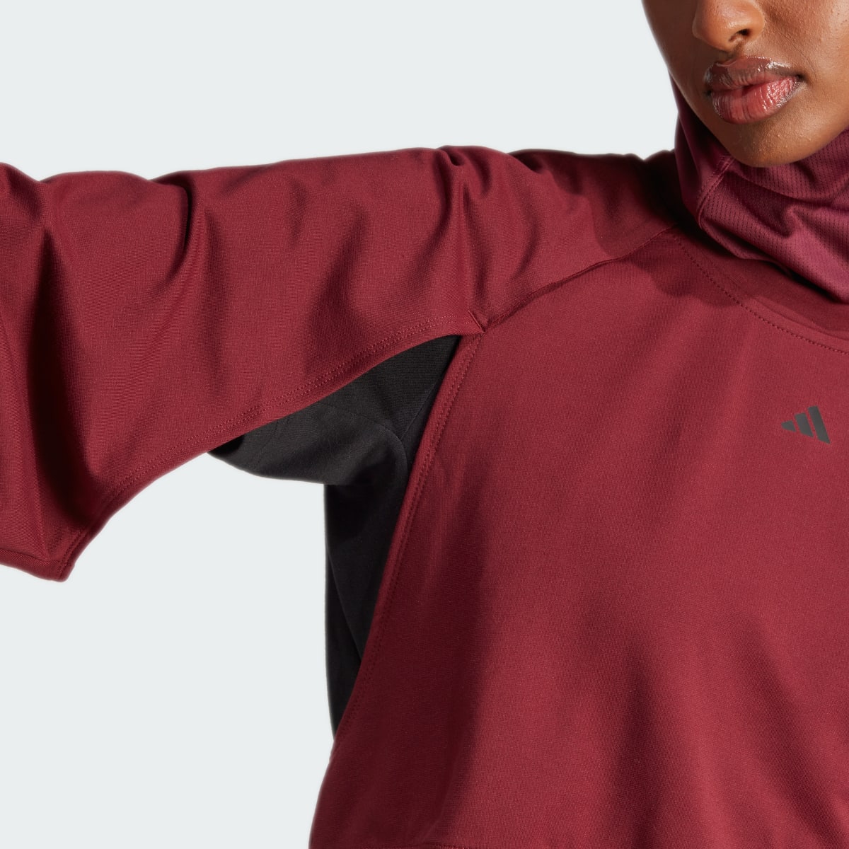 Adidas Power AEROREADY Crop Cover-Up Sweatshirt. 6