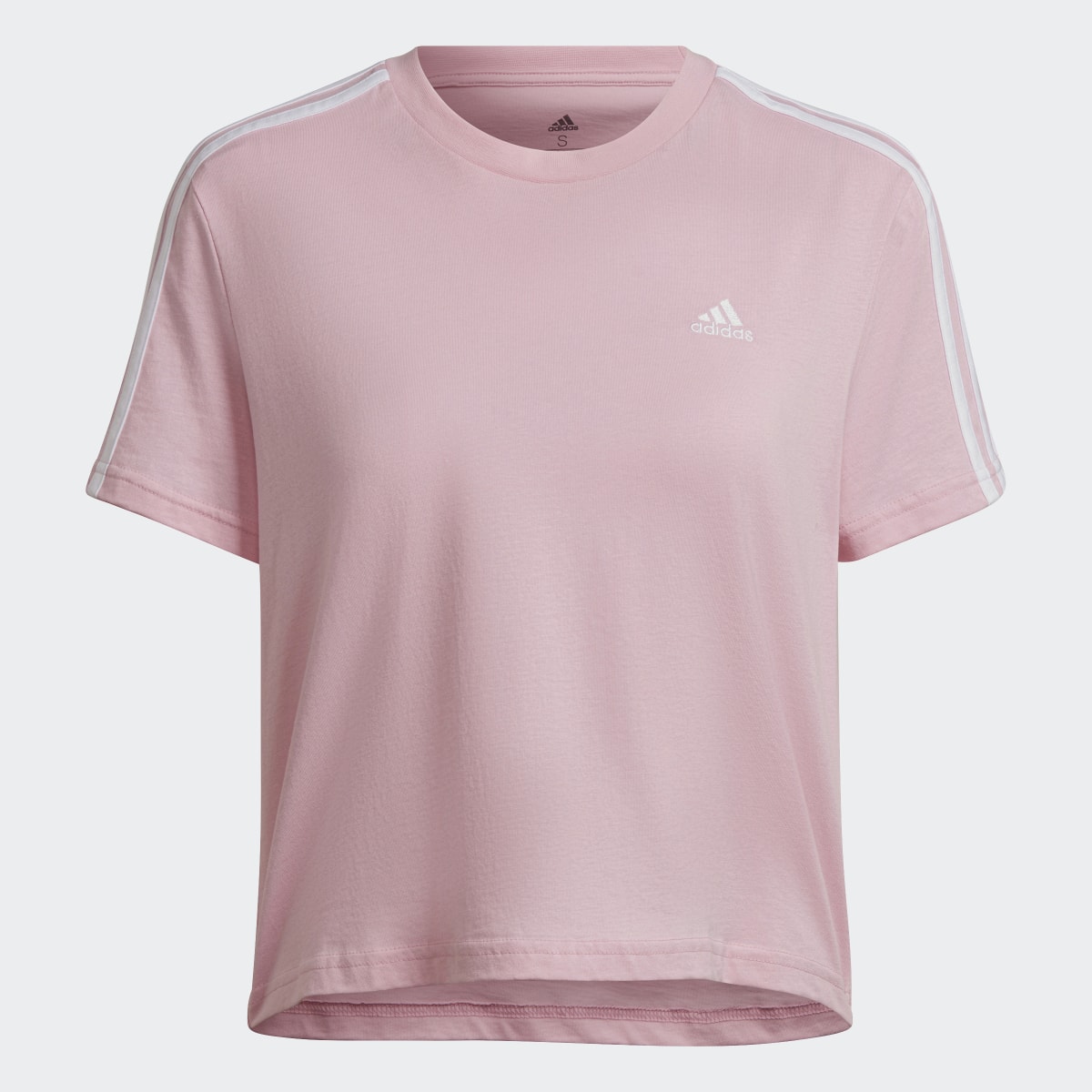 Adidas Essentials Loose 3-Streifen Cropped T-Shirt. 5
