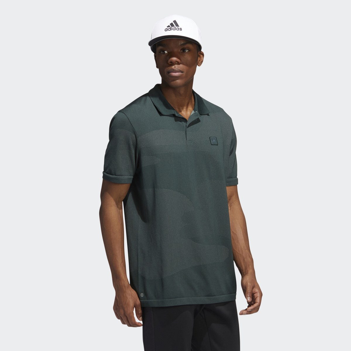 Adidas Go-To Seamless Golf Polo Shirt. 4