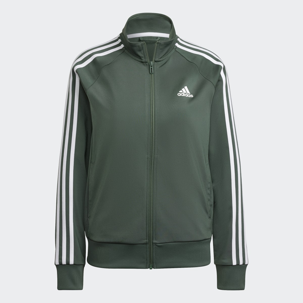 Adidas Primegreen Essentials Warm-Up Slim 3-Stripes Fermuarlı Üst. 5