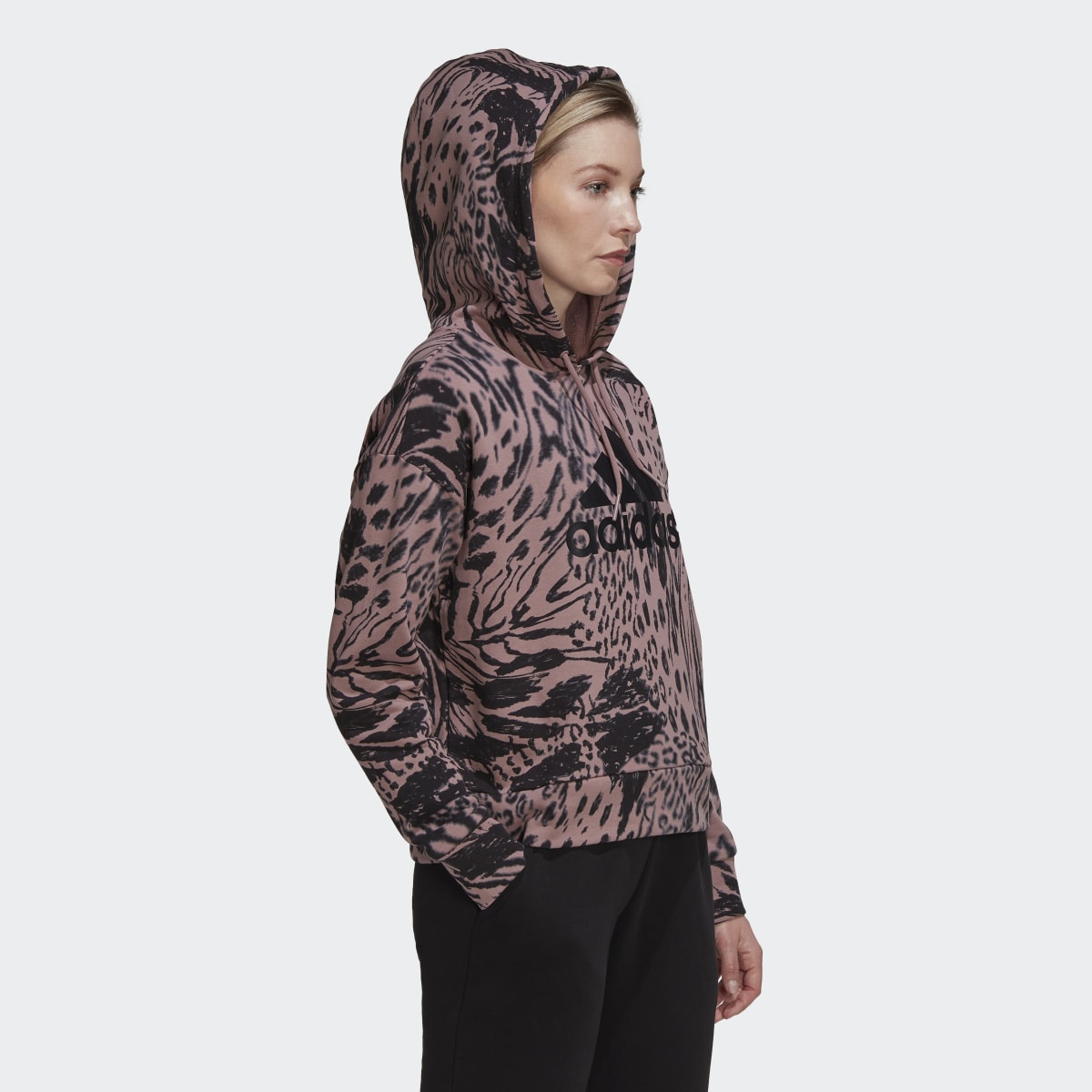 Adidas Future Icons Animal Print Hoodie. 4