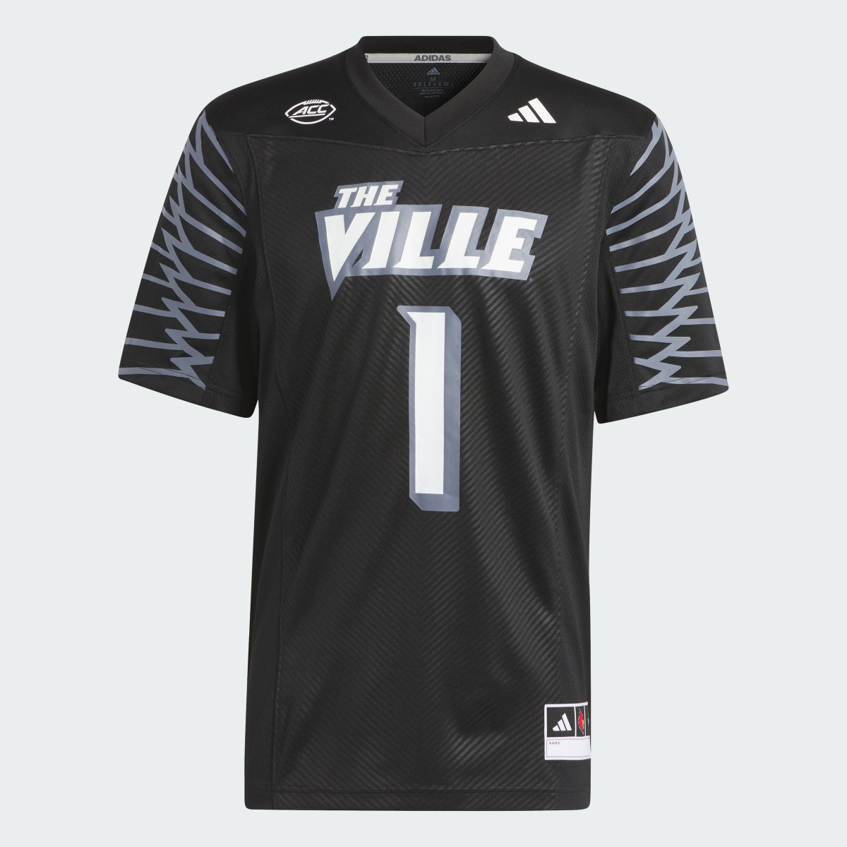 Adidas Louisville Football Off-Field Ghost Jersey. 5