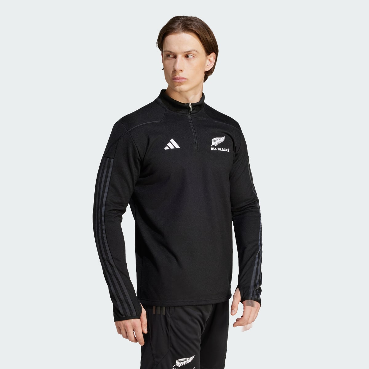 Adidas All Blacks AEROREADY Warming Long Sleeve Fleece Top. 4