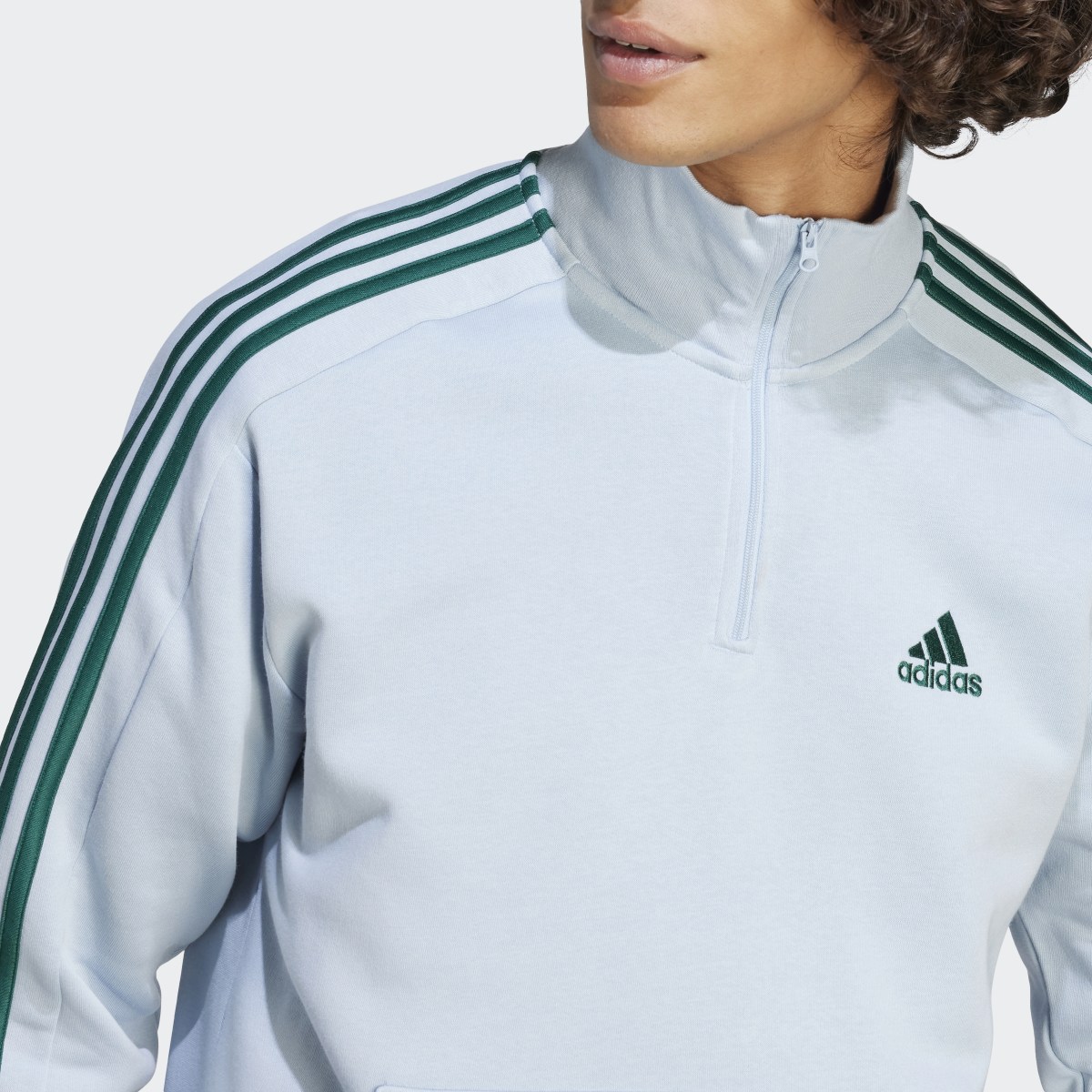 Adidas Essentials Fleece 3-Stripes 1/4-Zip Sweatshirt. 6