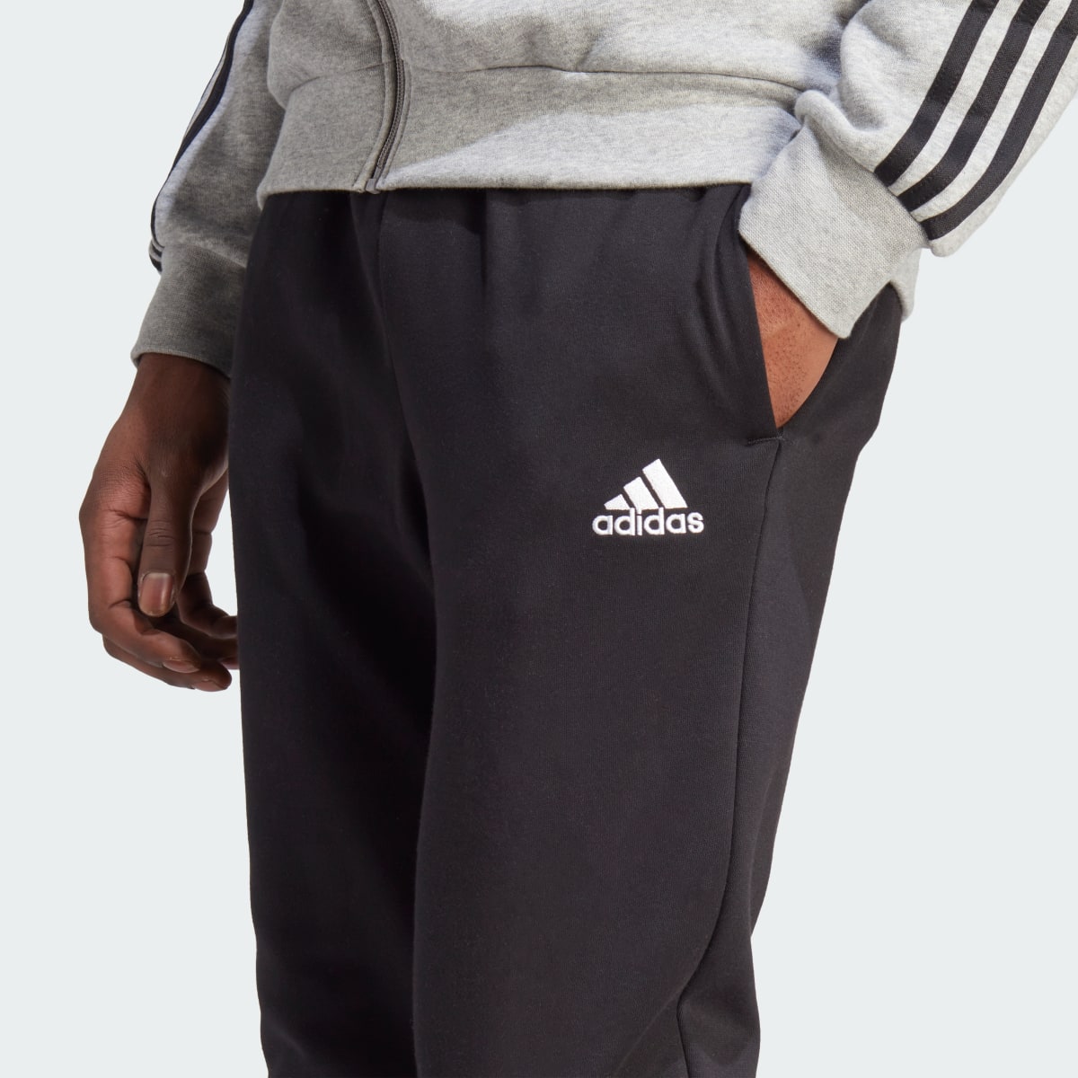 Adidas Basic 3-Stripes Fleece Tracksuit. 9