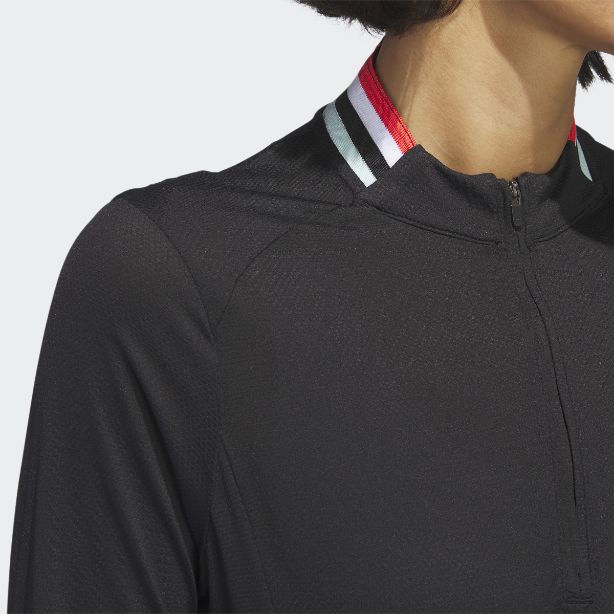 Adidas Ultimate365 Tour Long Sleeve Mock Polo Shirt. 9