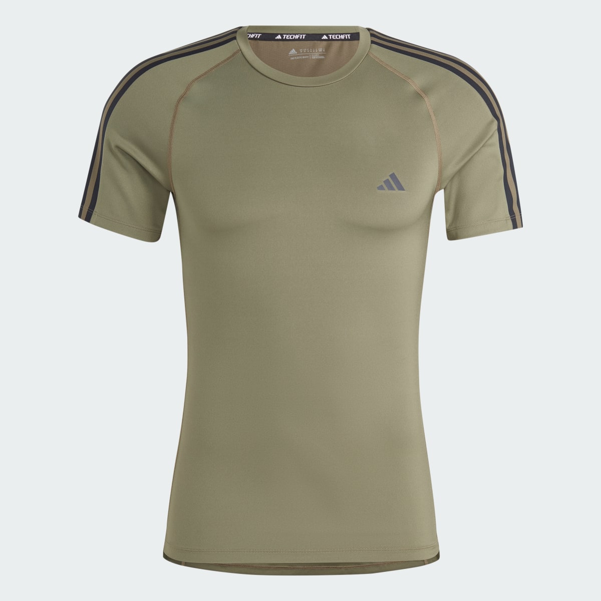 Adidas Playera De Entrenamiento Techfit 3 Franjas. 5