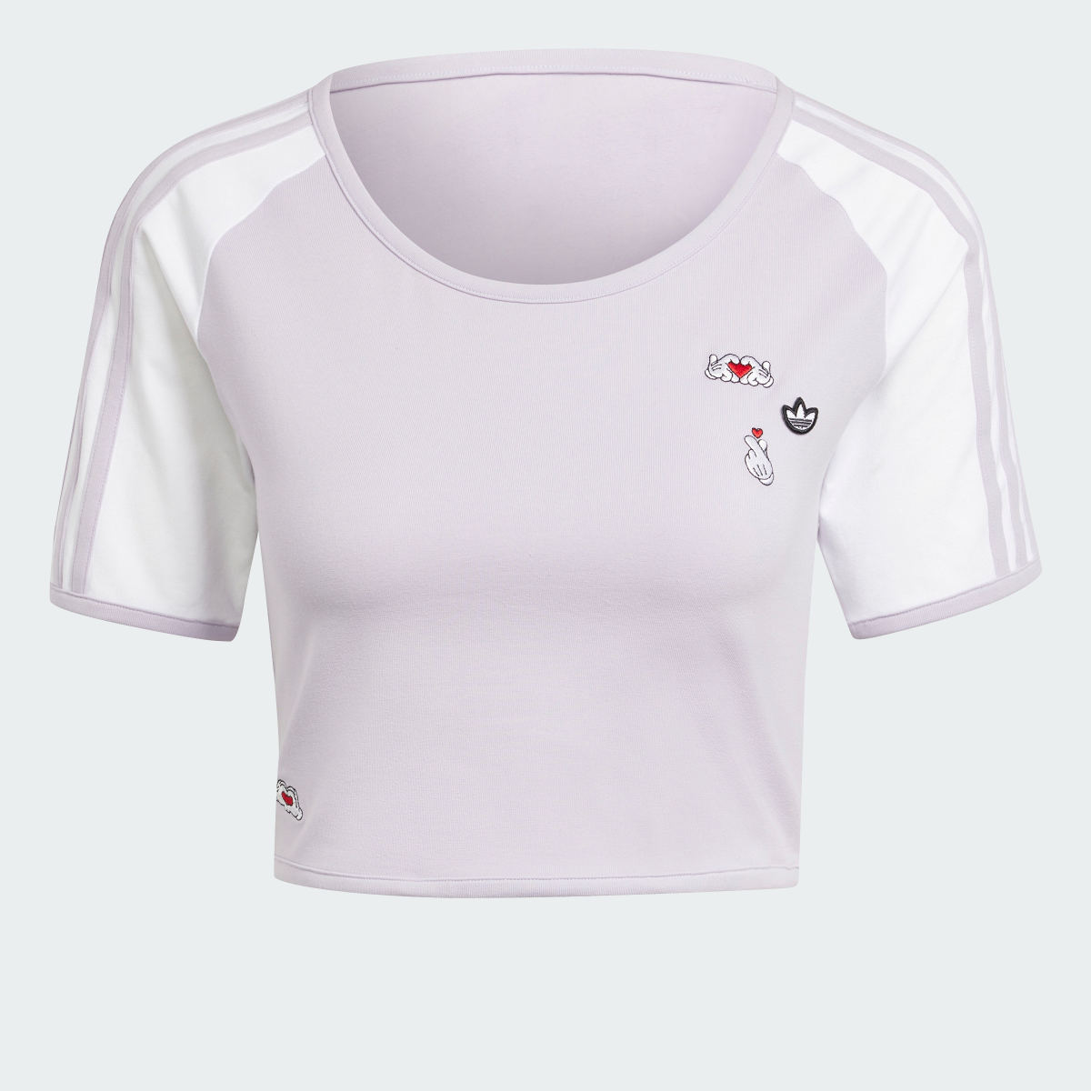 Adidas Playera Mickey Mouse x Originals 3 Franjas Icon For Her. 5